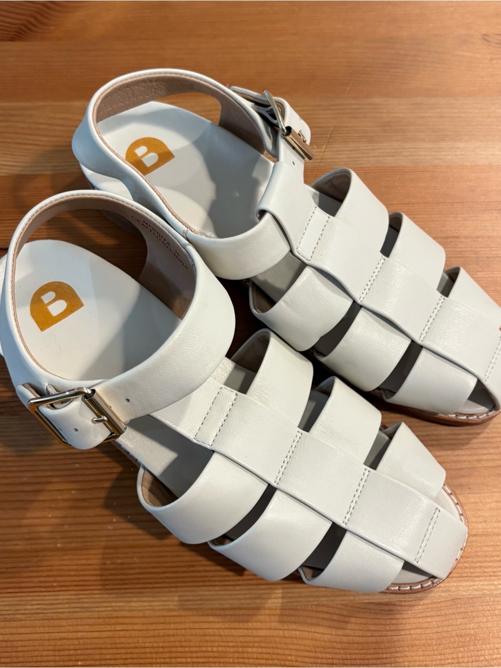 Bared Footwear Monjita Fisherman Sandal White Leather Size 36 NWOT Women's Shoes